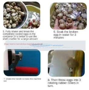 Онтаверwerp Hoge Efficiëntie Praktische Huishoudelijke Hand포 Kwarteleitje Dunschiller Machine Huller Sheller