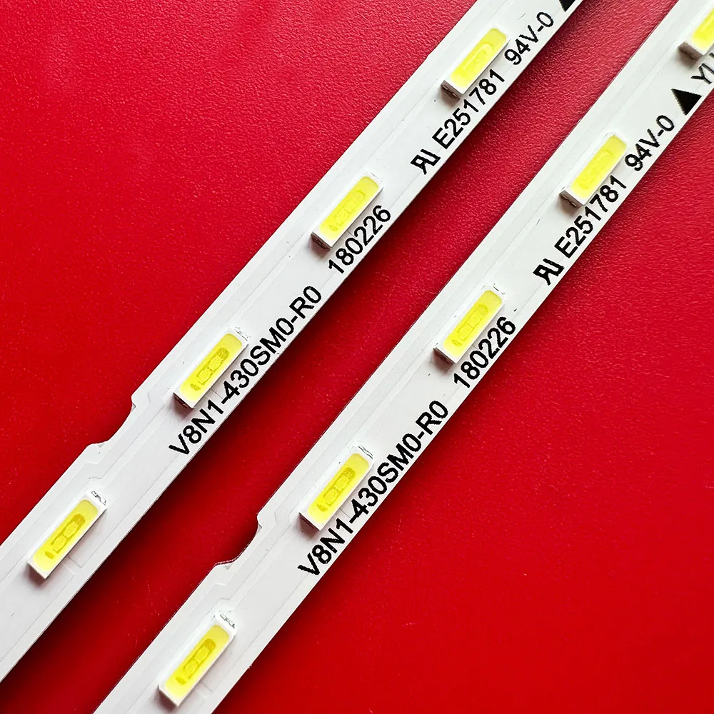 Светодиодная лента для подсветки Samsung 2 шт. UE43RU7172U UE43NU7475 UA55NU7300R UE43NU7445 UE43RU7100 UE43NU7125K