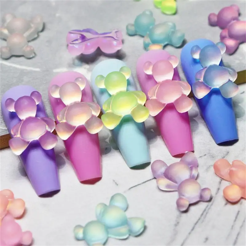

Cute Nail Art 50 Colored False Fingertips 12 Piece Nail Enhancement Small Flower Shape 3d Flower Nail Charm