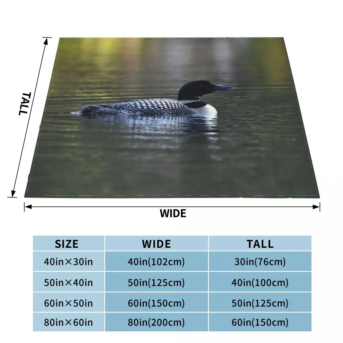 Ультрамягкое одеяло из микрофлиса Common Loon