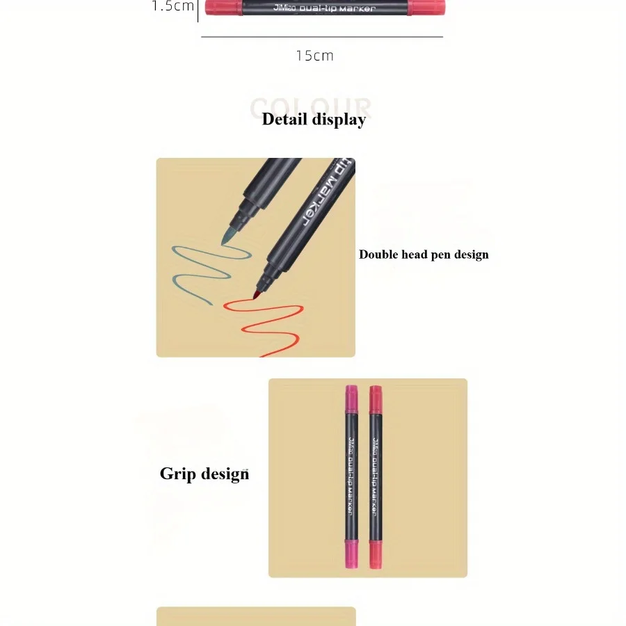 12-цветная гелевая ручка для костюма быстросохнущий наконечник 0 4 мм красный