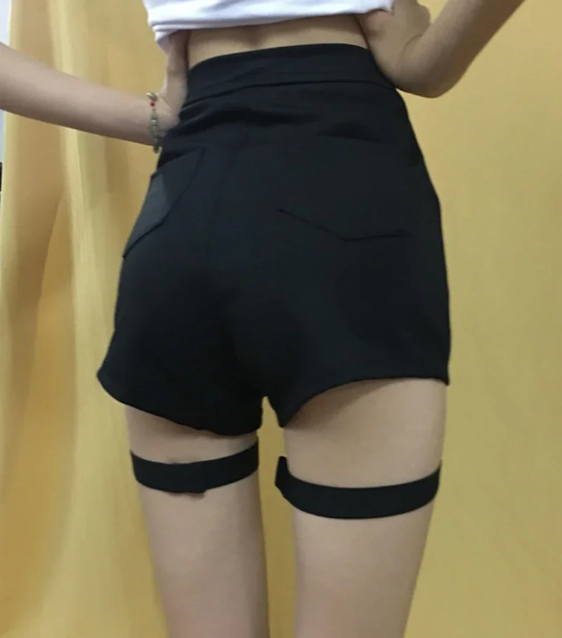 Kpop Girl Group в стиле панк эластичные обтягивающие тонкие шорты с высокой талией
