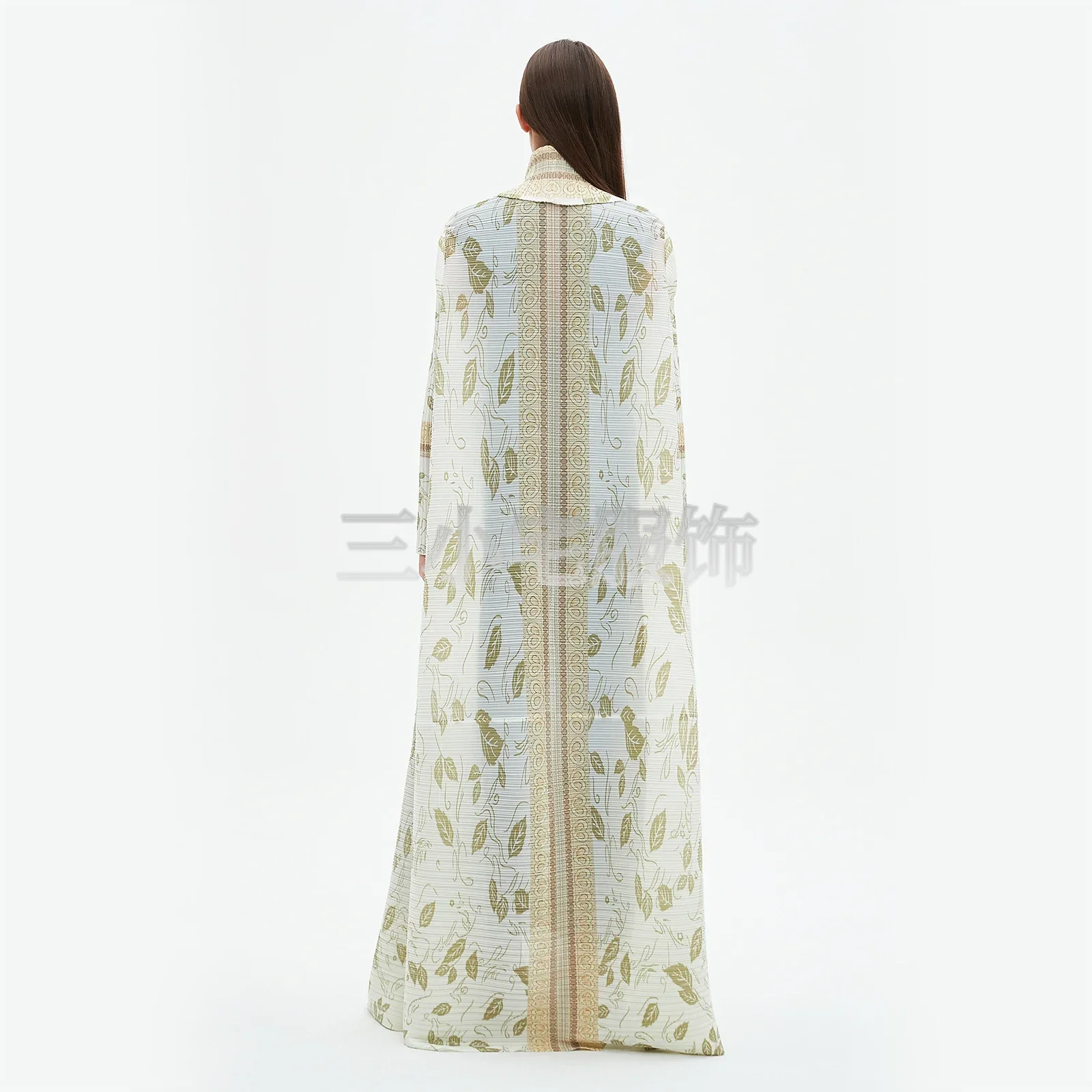 Плиссированное Платье с длинным рукавом и принтом Женское зимнее новое