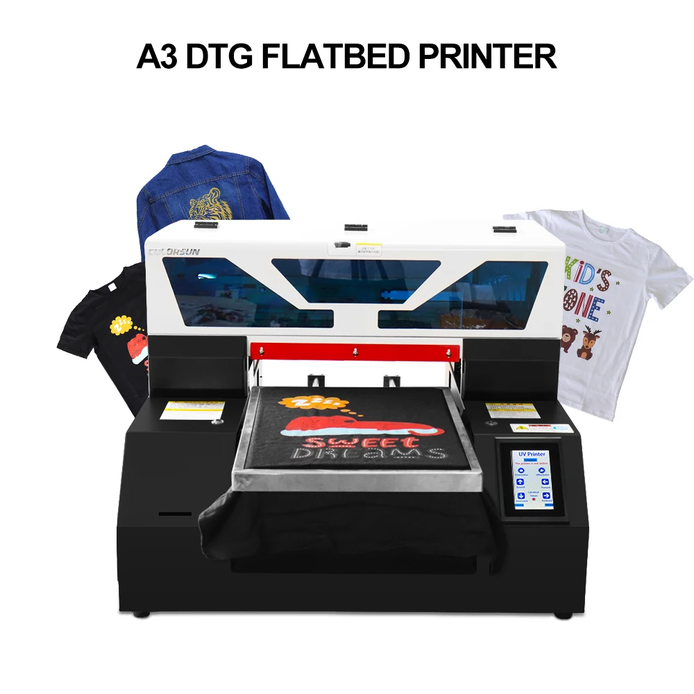 A3 DTG Direct Print to Garment Flatbed Printer For Hoodies...