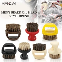 rancai finger ring beard hair brush tools mens shaving brush barber soap foam facial cleaning shave tool for menbeard clean use