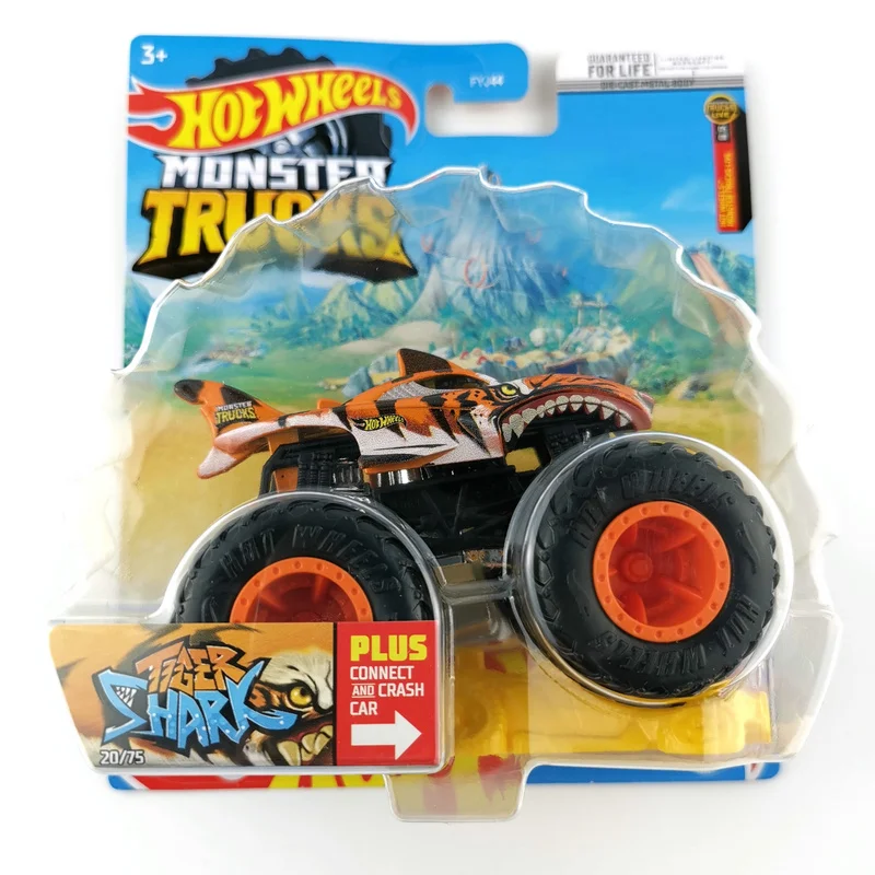 

2022 Hot Wheels Monster Trucks TIGER SHARK Big Foot Collection Metal Die-Cast Model Cars Toys