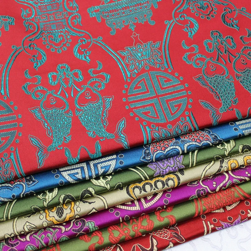Жаккардовая жаккардовая парчовая шелковая ткань в китайском стиле сделай сам