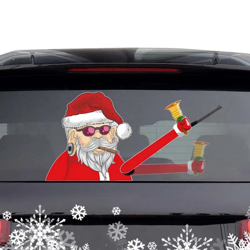 

Santa Claus Car Decal Removable Rear Windshield Wiper Magic Sticker Personalised Santa Claus 3D Stickers Decoration