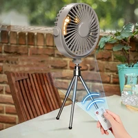 new outdoor fan camping fan desktop fan tripod usb charging fan small pendant fan intelligent remote control fan