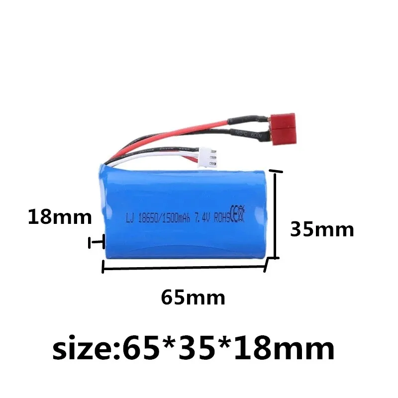 Аксессуары Аккумулятор для радиоуправляемого автомобиля WLtoys A959 7 4 В 1500 мАч / 3000