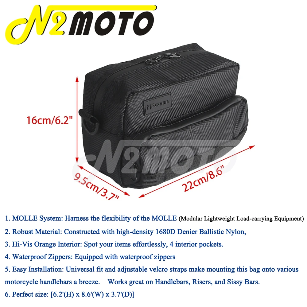 Универсальная сумка на руль для Harley Softail Low Rider ST Sportster XL Touring BMW Yamaha мотоциклетные
