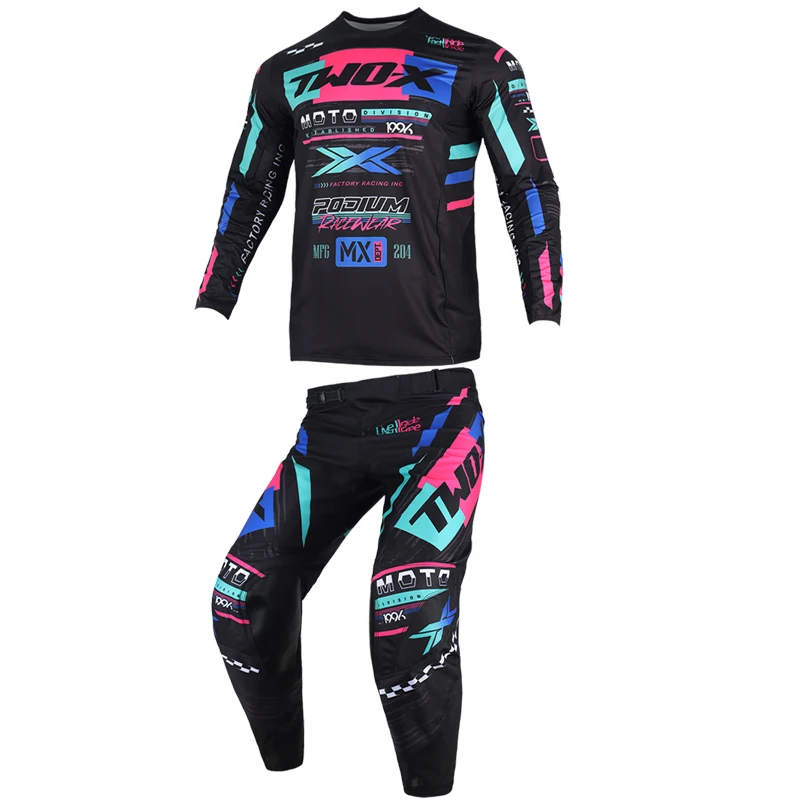 

Two-X Podium Gladiator Мотокросс MX/ATV Джерси Брюки Эндуро Комплект снаряжения Мотоциклетная одежда Mtb Карракный костюм Комплект для бездорожья и грязи
