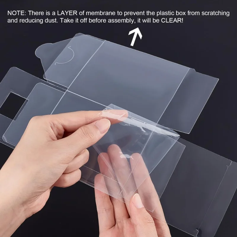 12pcs/lot Candy Treat Gift Boxes Clear Rectangle PVC Box Jewelry Storage Containers Display Wedding Party Favor Packing Decor