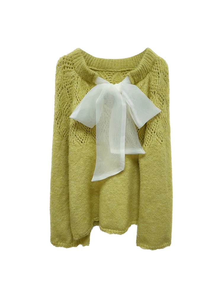 Женский вязаный пуловер с принтом в ассортименте