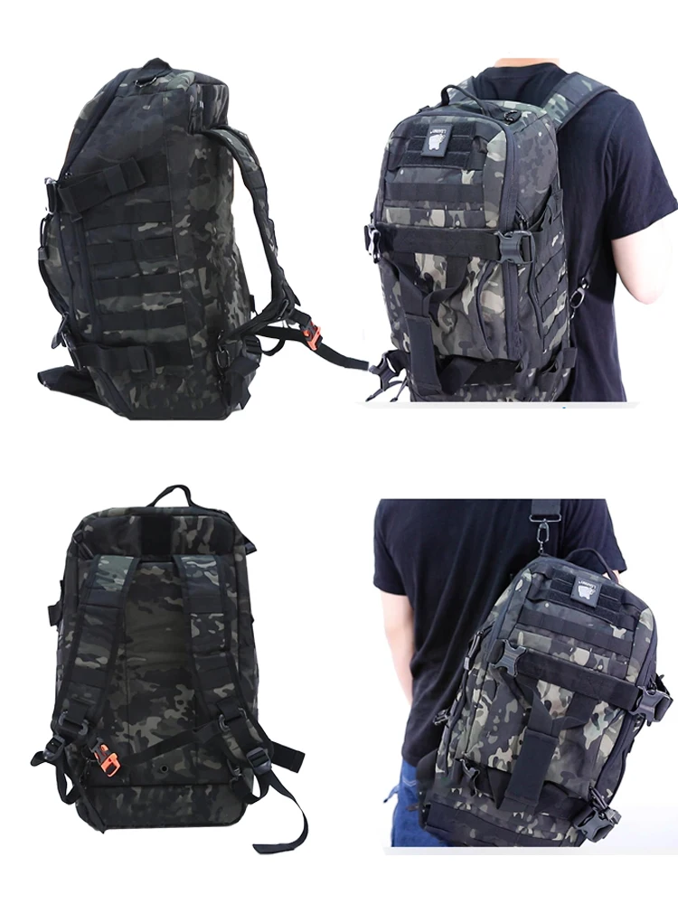 40L Tactical Travel Backpack Military MOLLE Duffel Bag Army Rucksacks Outdoor Waterproof Sports Backpacks Luggage Hiking Gym Bag