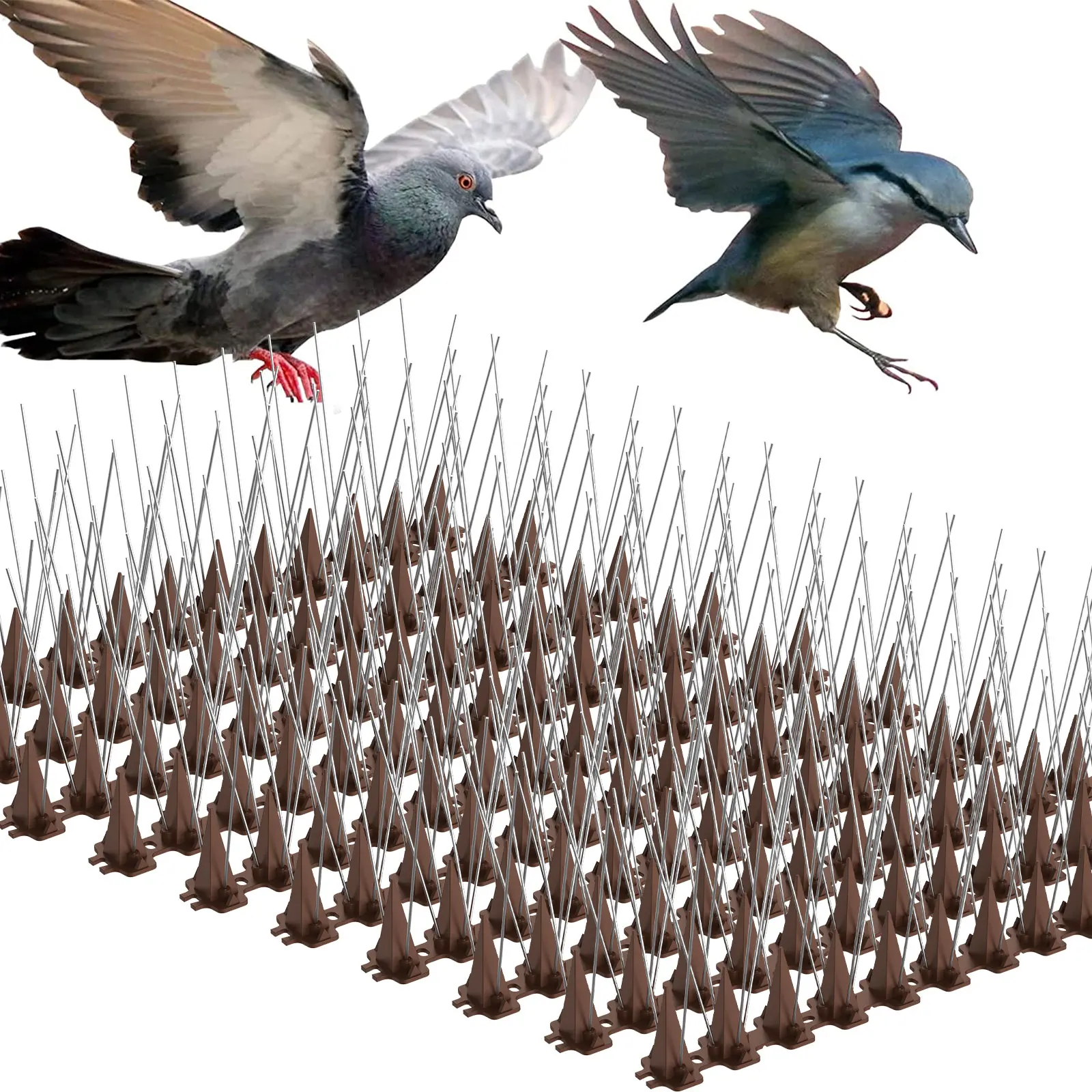 

10pcs Pigeon Spikes Bird Repeller Deterrent Stainless Steel Anti Pigeon Spikes for Fence Roof Birds Squirrel Cats Bird Spikes