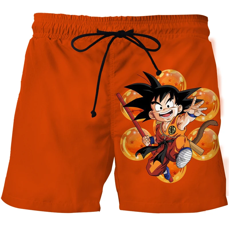 Мужские пляжные шорты с 3D-принтом японского аниме Свободные повседневные