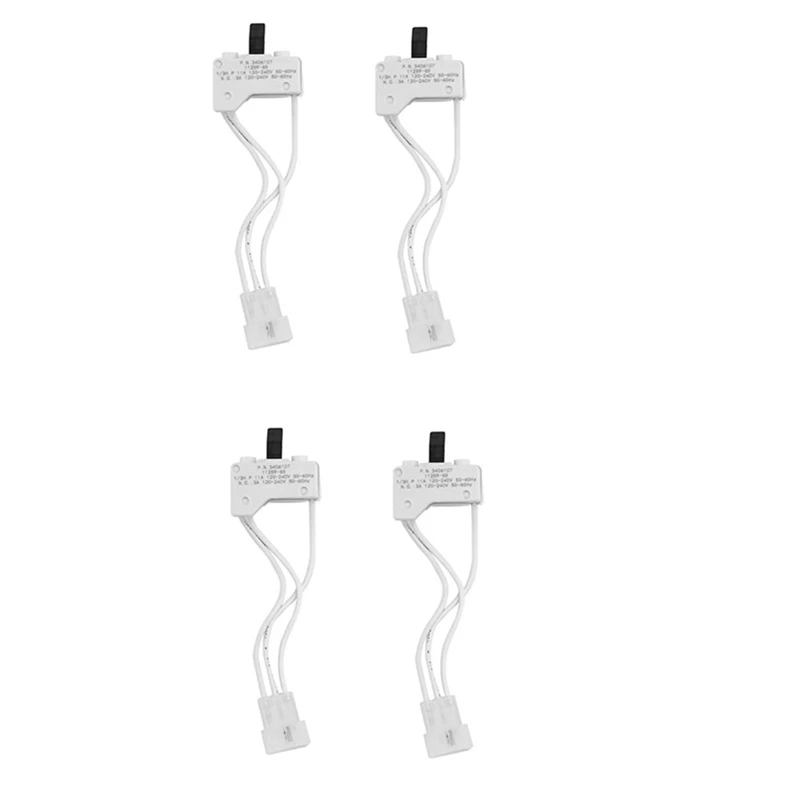 

4X Dryer Door Switch For 3406109 3406107 Whirlpool, Kenmore, Sears, Maytag, Roper, Estate