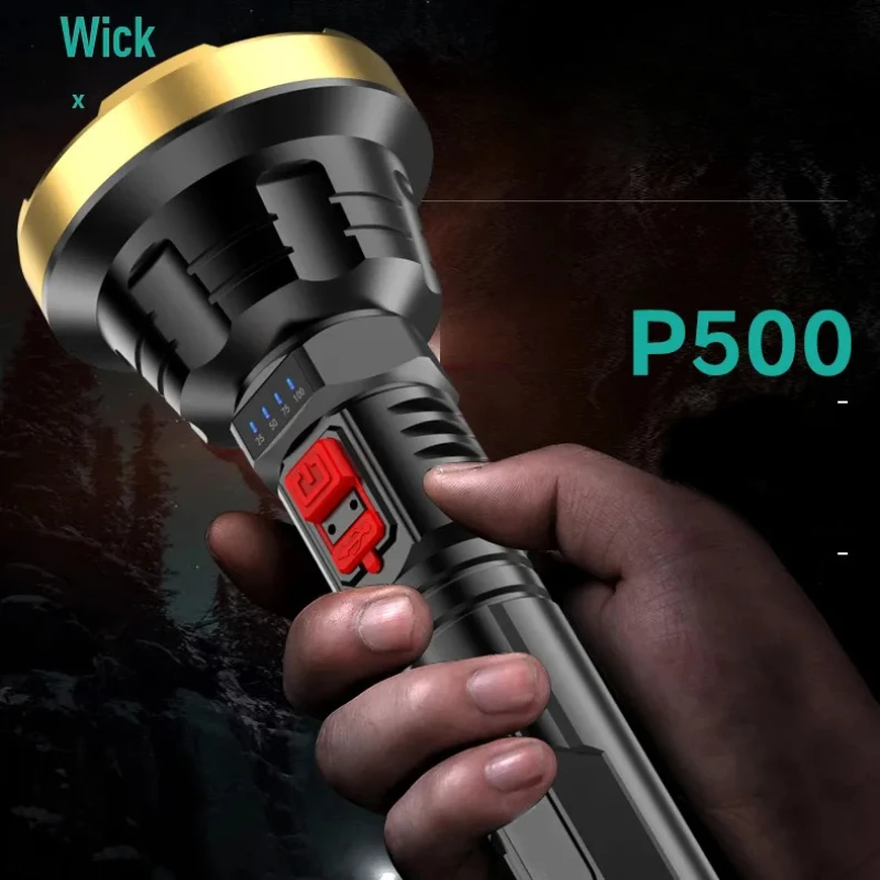 Супермощный светодиодный фонарик перезаряжаемый тактический ксеноновый