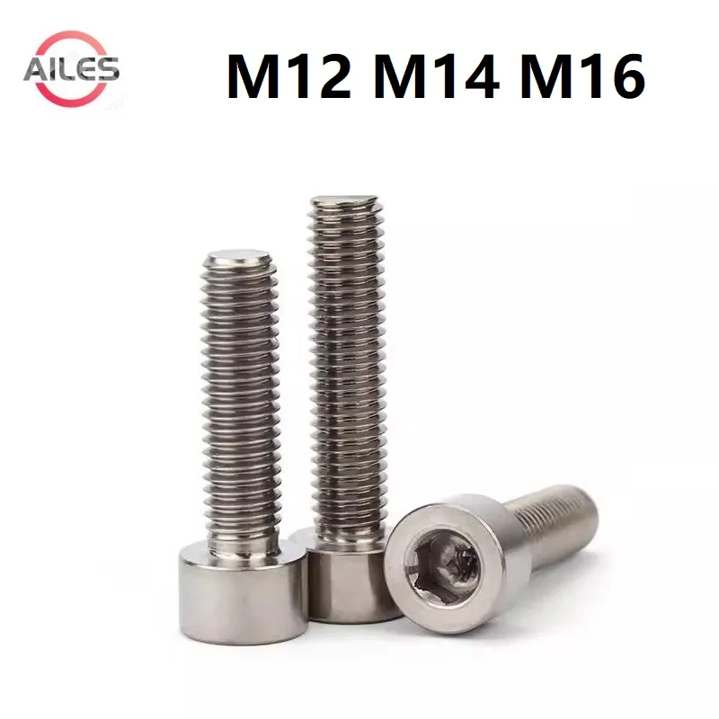 M12 M14 M16 Винты с шестигранной головкой из чистого титана TA2 Болты титанового сплава
