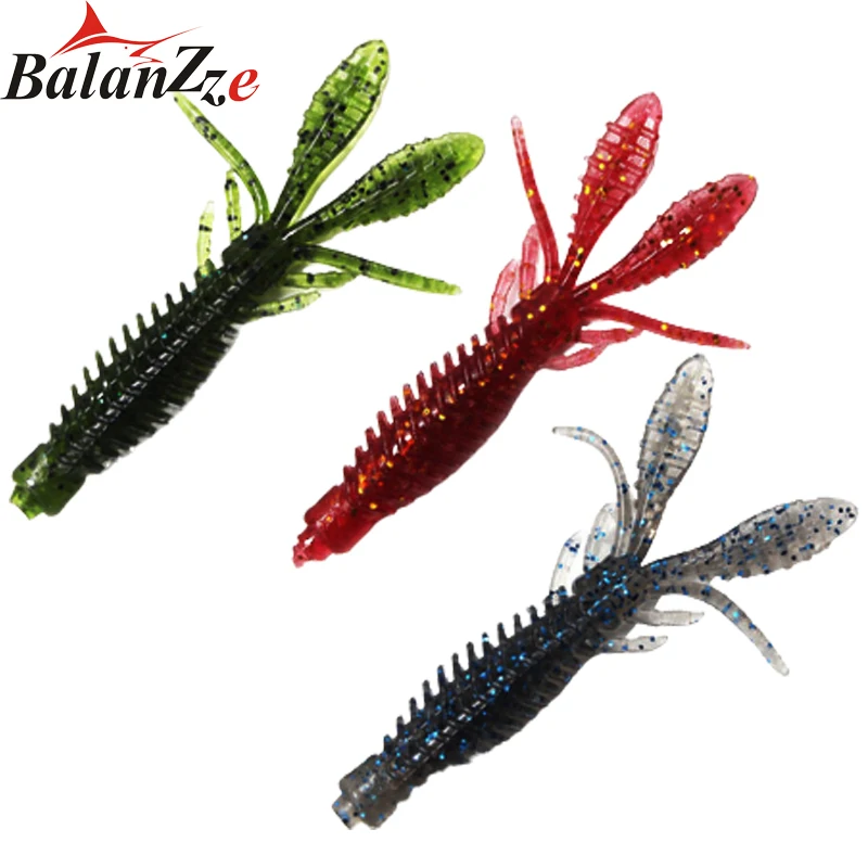 Balanzze 10 шт. Мягкая приманка для рыбной ловли блесна Раков BiBi на креветку лобстера