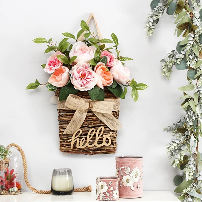

Artificial Wreath Flower Basket Decoration DIY Wedding Home Living Room Wedding Wall Decor Wedding Venue Arrangement