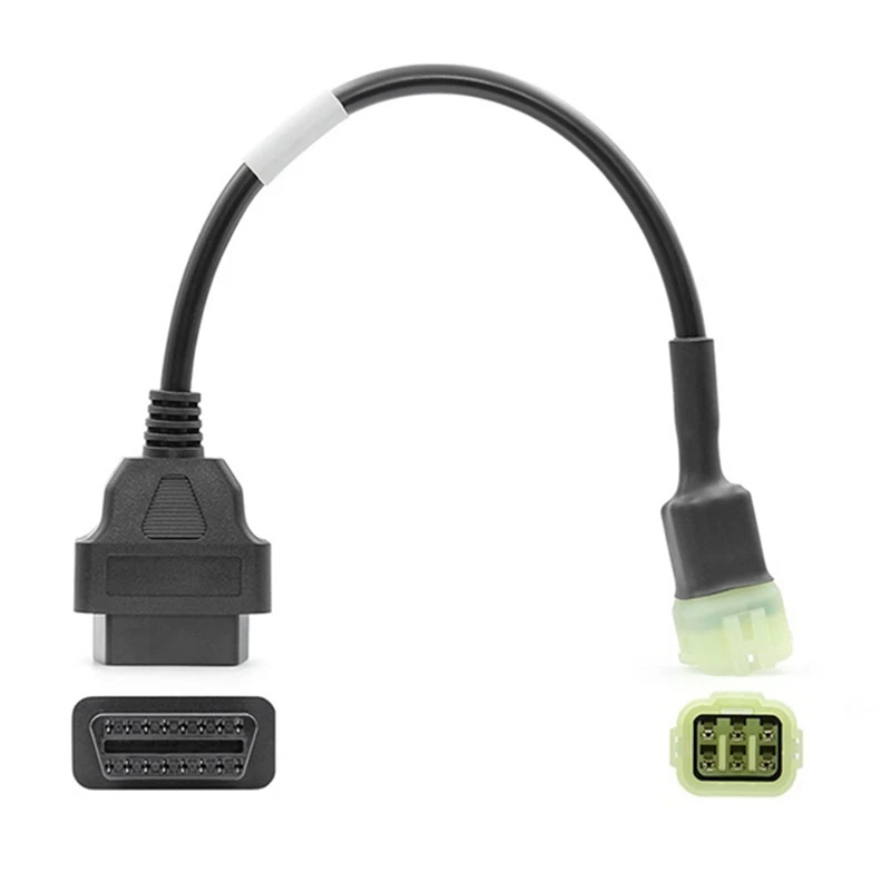 

3X 6 To 16 Pin OBD2 Connectors Diagnostic Tools OBD Extension Cables Adapters For Kawasaki Motorcycle Z Serie