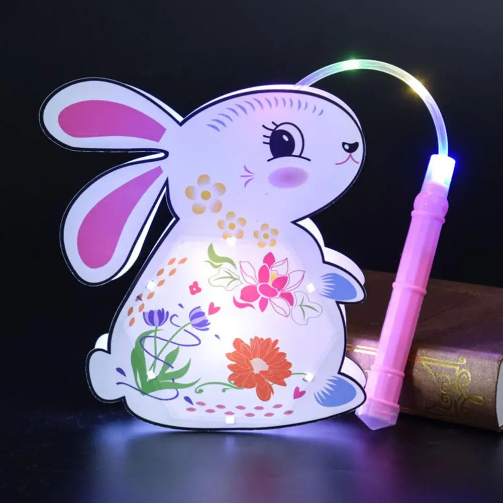 

Creative Lantern Good-looking Interesting Rabbit Year Glowing Lantern Hand-eye Coordination Kids Lantern for Chinese New Year