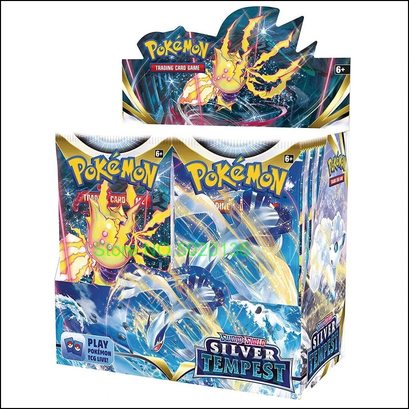 360 Pcs / Lot Pokemon Silver Tempest Booster Box Sealed 36 Packs Cards | Action Figures