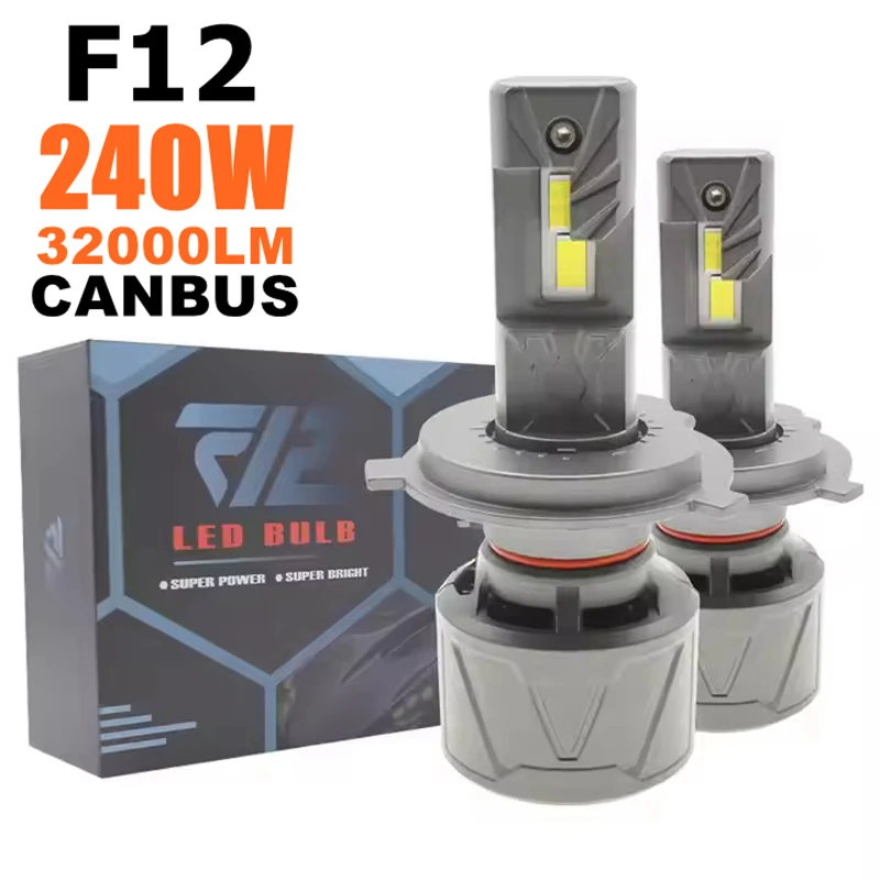 

F12 220 Вт 32000LM Светодиодная лампа для фар H7 H4 H11 9005 HB3 Двойные медные автомобильные фары Комплект для переоборудования угла луча высокой яркости