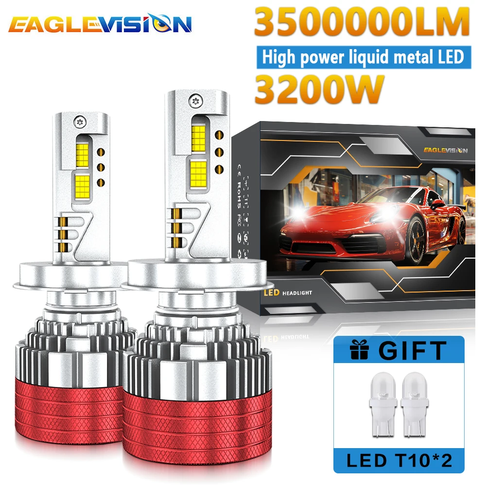 

EAGLEVISION светодиодный маяк для автомобиля 3200 Вт, мощная проекторная фара Canbus 12 В 24 В HB3 HB4 9012 H1 H4 H7 H11 H13