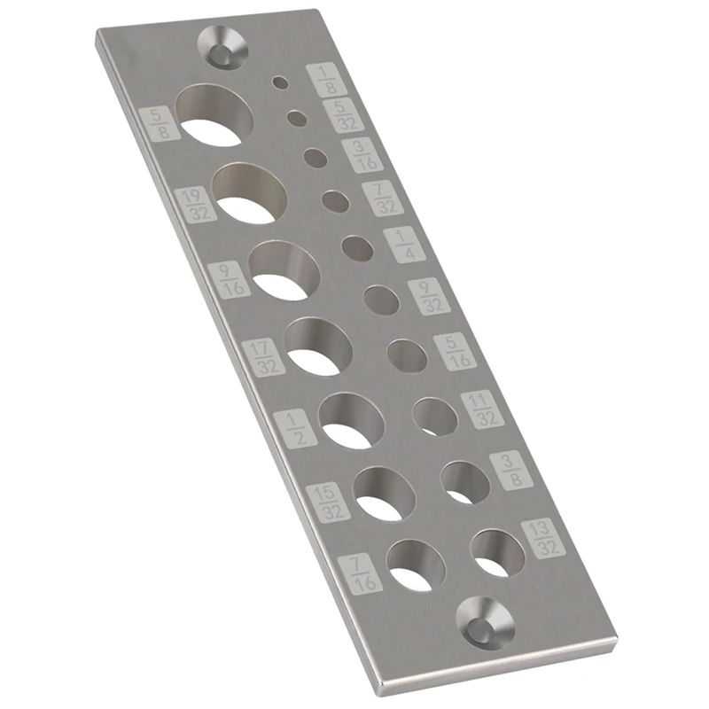 

1 Piece Steel Dowel Plate, Dowel Jig, Wood Dowels, Dowel Maker,Dowel Cutter Silver Steel For Hardwoods And Softwoods