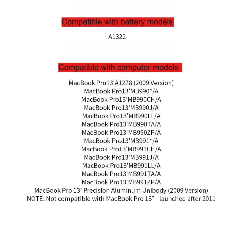 A1322 A1278 аккумулятор для Apple MacBook Pro 13 дюймов 2009 2010 2011 2012 MB991LL/A MB990LL/A MB990J/A MC700 MC374 MD101 MD314