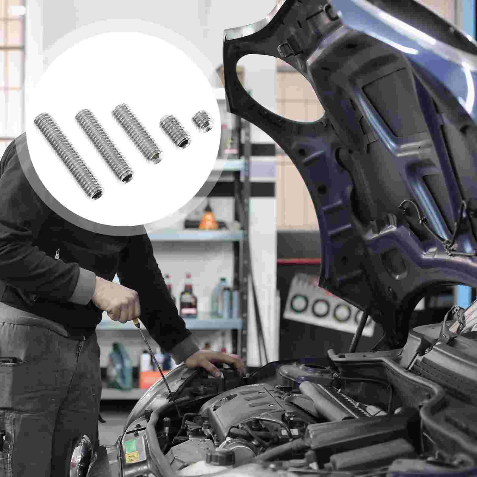 

1 Bag 50pcs Concave Inner 316 Stainless Steel Hexagon Hex Sockets (Silver)