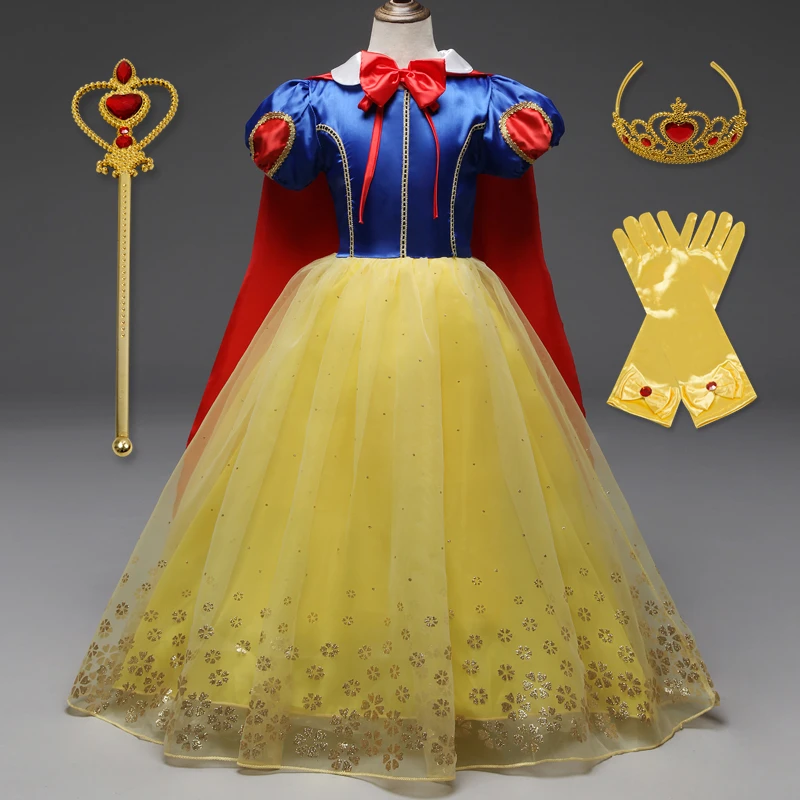 

Princess Cosplay Dress for Girls Costumes for Halloween Clothing Kid Canival Party Dress Up Prom Gown Children Halloween Dress