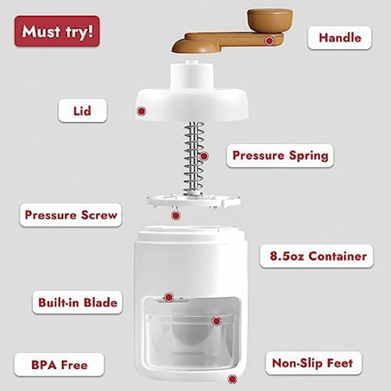 Ручной льдогенератор Бытовая небольшая градация Легкая установка артефакта