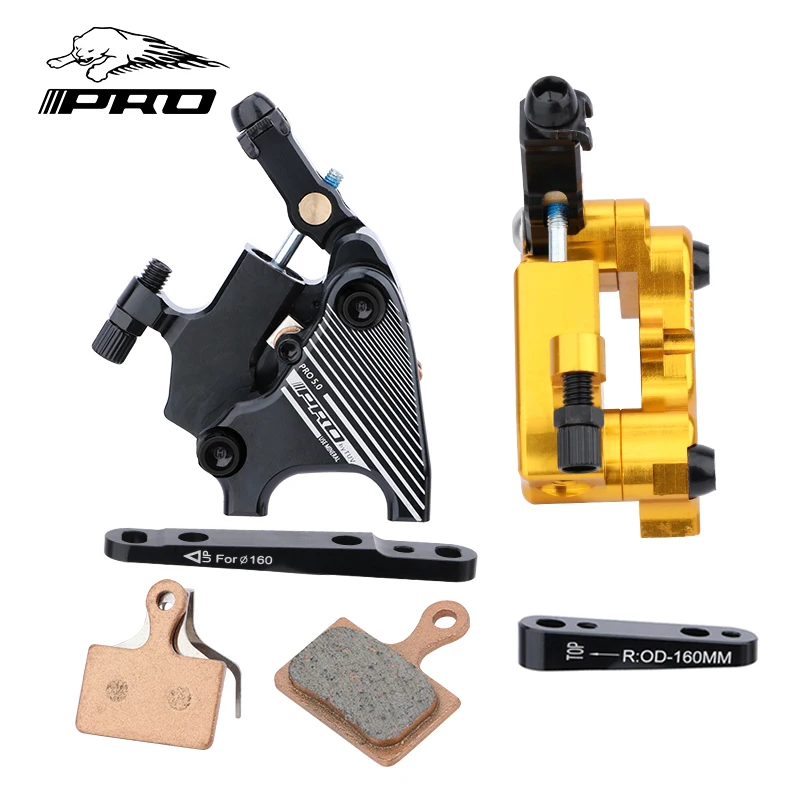 

IIIPRO Road Bike Brake Calipers Front & Rear 140mm 160mm Rotor 2 Piston Line Pulling Hydraulic Disc accessories