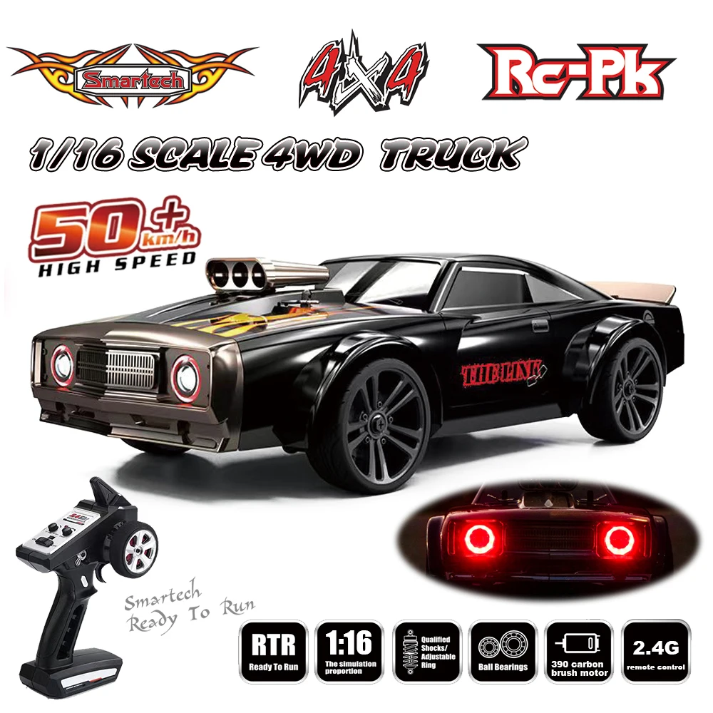 Полноразмерная Новинка 1:16 50 км/ч Радиоуправляемая машинка 4WD 2 4G электрическая со