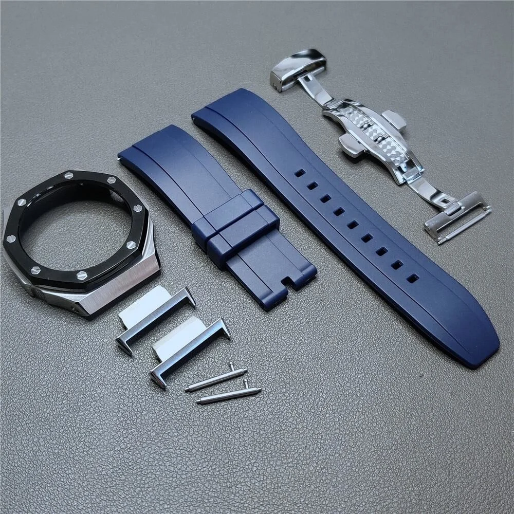 Silicone Strap+ Metal Case For Casio G Shock GA-2100 Steel Case TPU Belt Combination Watchband For Casio GA2100 Metalen Bezel