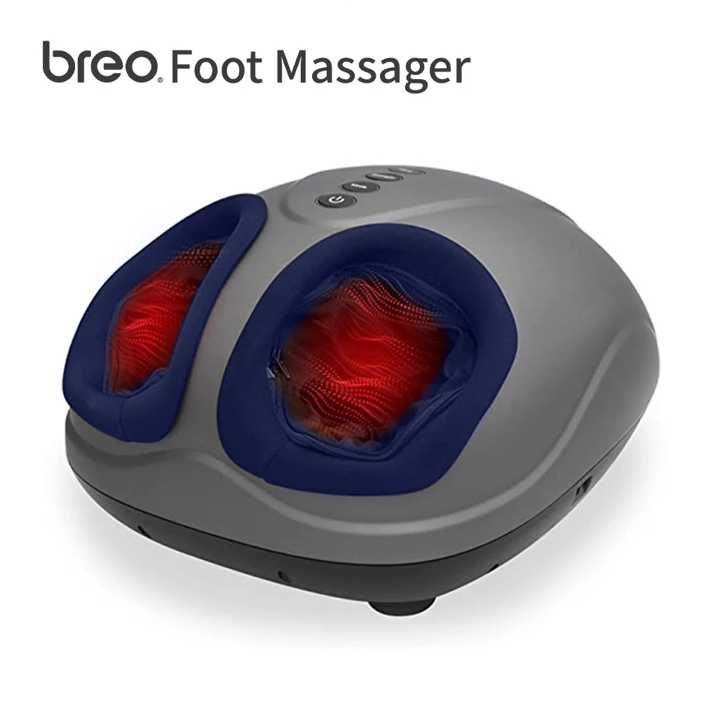 

Breo Foot Massager with Heat Shiatsu Deep Tissue Kneading Rolling Massage for Relief Massage Machine Fits Feet Up to Men Size 46