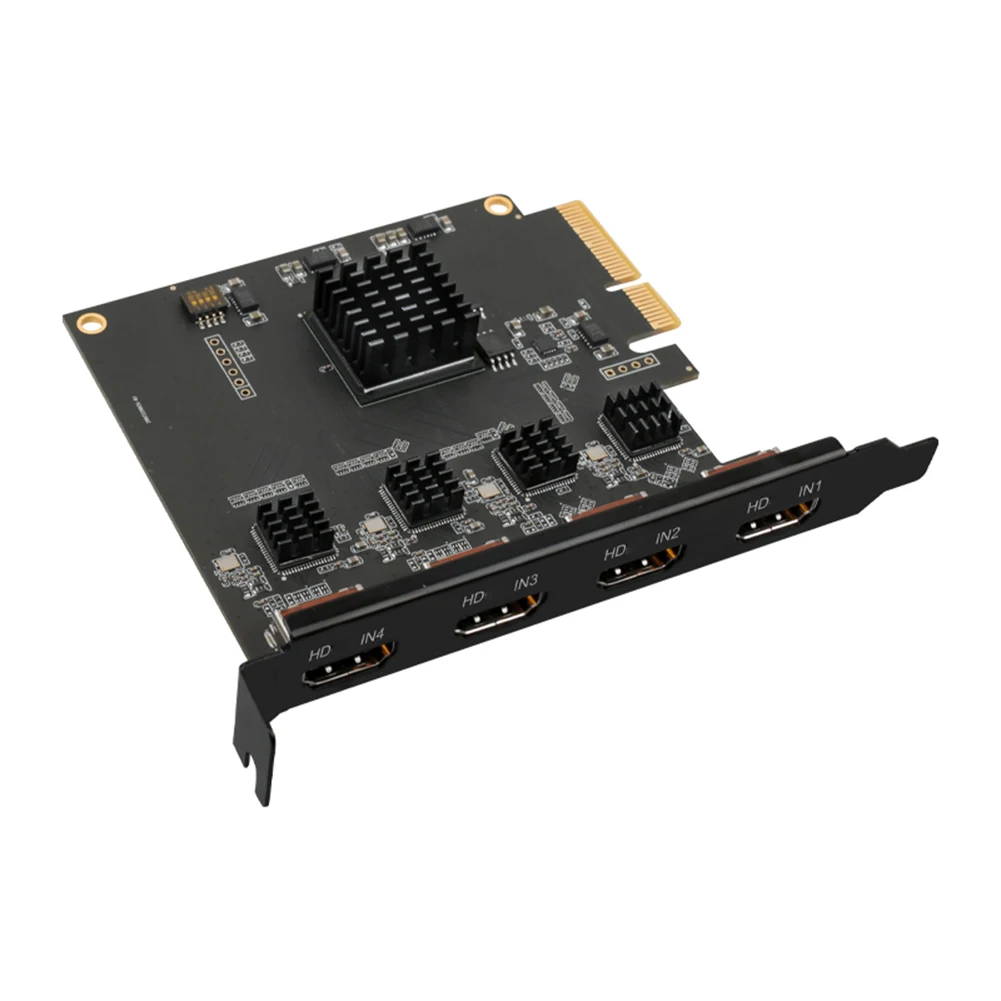 

ACASIS 4-канальная HDMI-совместимая карта видеозахвата PCI-E 1080p 20-дюймовая стандартная сетевая трансляция в реальном времени трансляция адаптер ч...