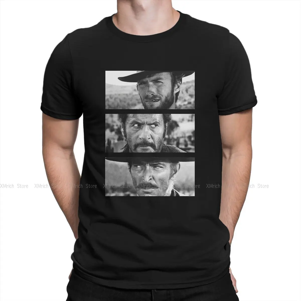 

Men Clint Eastwood Western T Shirt Red Dead Adventure Game 100% Cotton Clothing Vintage Round Collar Tees Adult T-Shirts