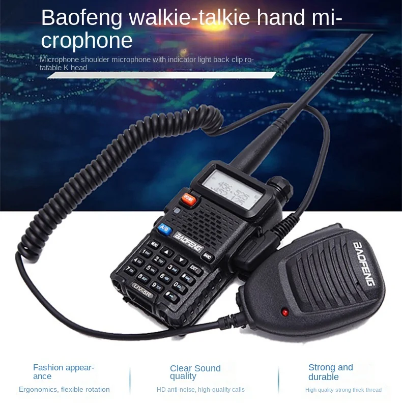 Baofen Original K-head Universal Walkie Talkie Hand, Shoulder, Convenient Communication, Durable Communication Tool