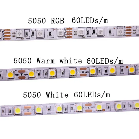 Светодиодная лента Taslauk RGB 5050 12В/24В 300/60LEDs/м 5 шт