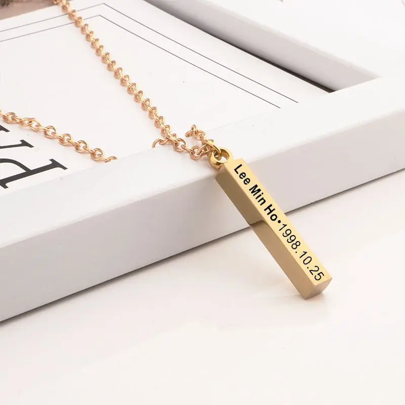 

1pcs Kpop Stray Kids Member Necklace Stainless Steel Gold Silver Chain