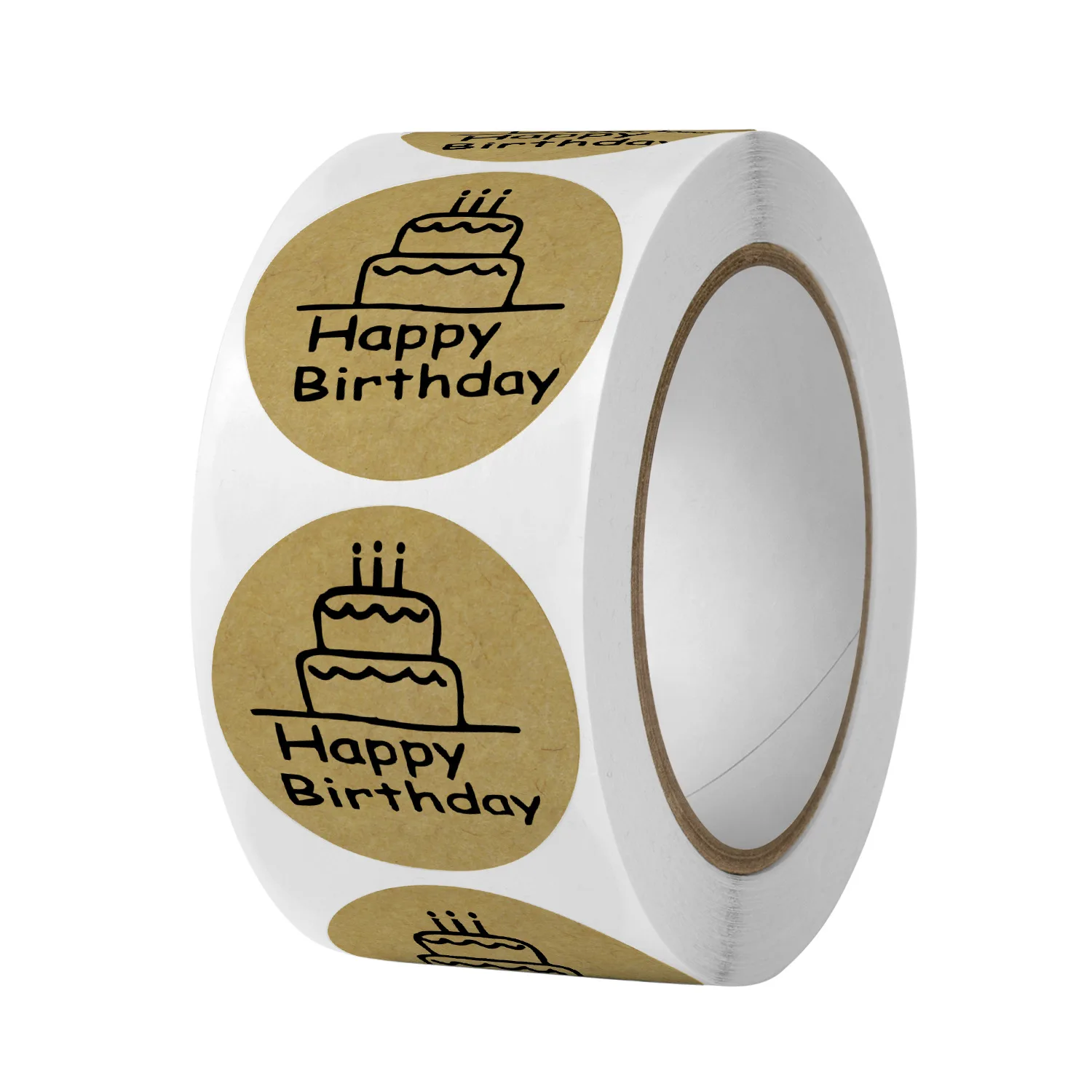 

100-500 шт., 1 дюйм, милые наклейки для подарков на день рождения