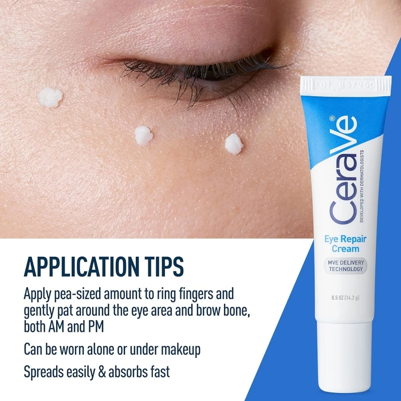 

CeraVe Eye Repair Cream for Dark Circles and Puffiness Delicate Skin Under Eye Area with Hyaluronic Acid and Ceramides Eye Cream