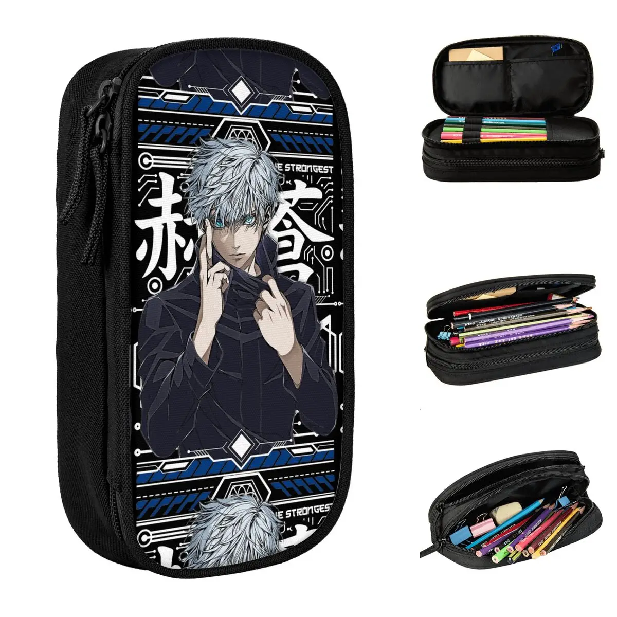 Пеналы JJK для карандашей с героями аниме большой органайзер ручек и самыми