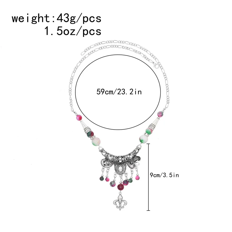 Этническое женское Оригинальное винтажное ожерелье с бусинами и кисточками