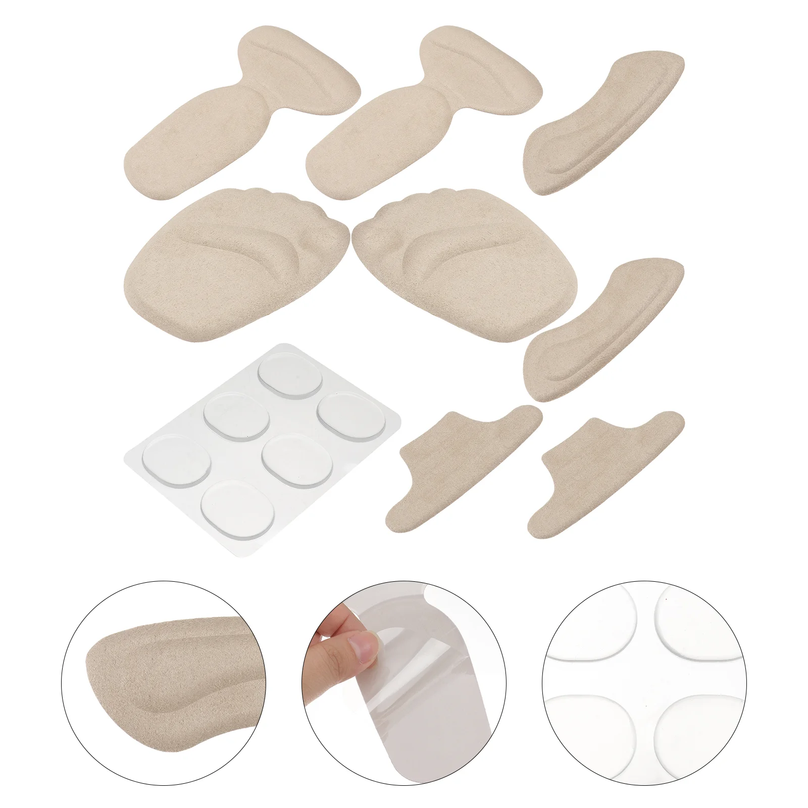 

14 Pcs of Heel Liners Foot Cushions Half Insoles Shoe Inserts for High Heels Shoes Protection